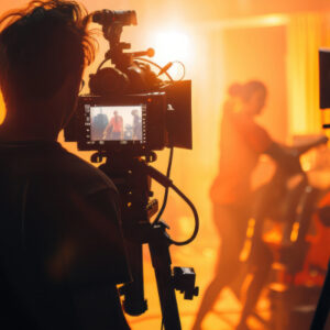 person filming