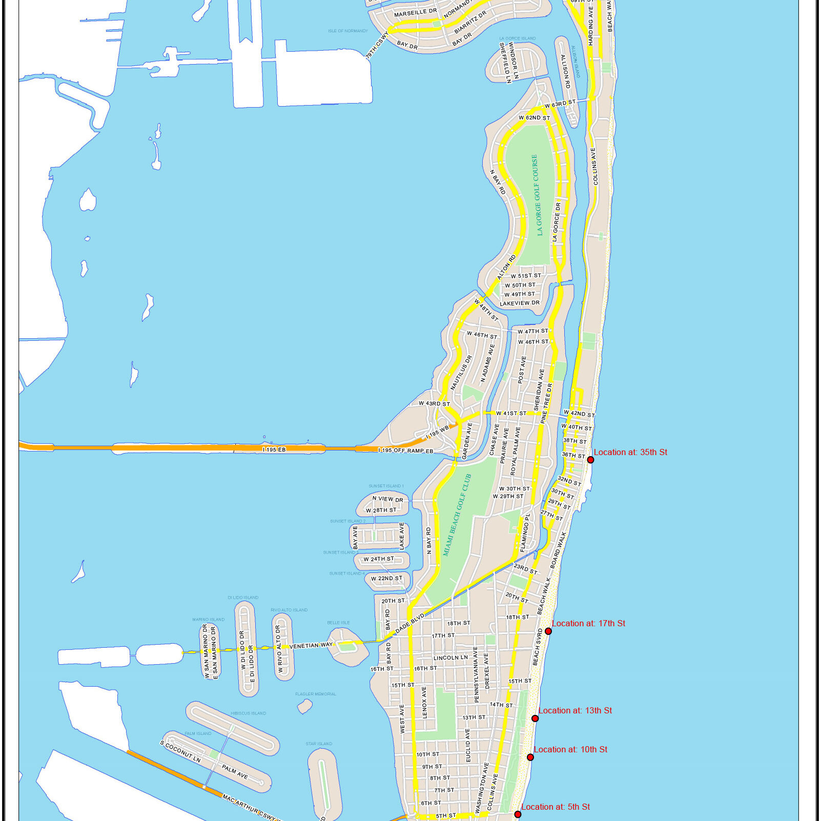 beach swim rope locations