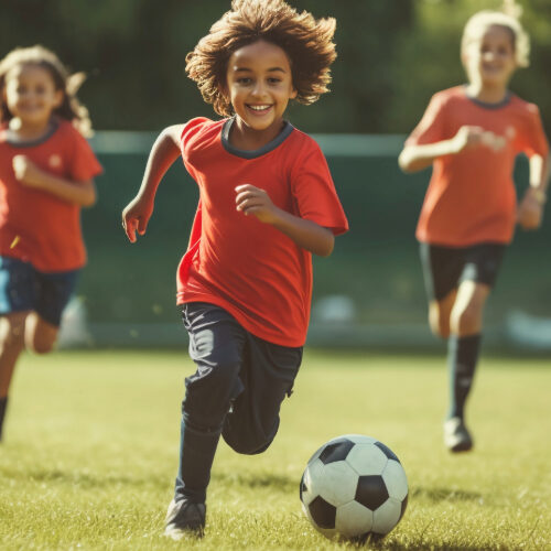 kids playing soccer